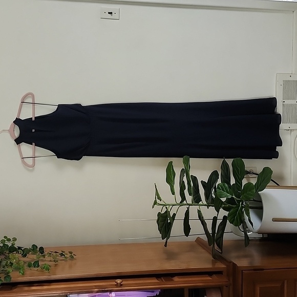 LIKELY Cameron Gown Navy Georgette Blouson Halter Maxi Dress XS - Picture 9 of 10